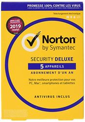 Symantec Norton Security Deluxe 3.0 Base license 5 utente(i) / 1 anno/I, Francese