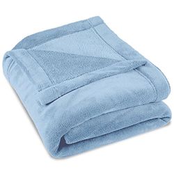 CelinaTex Montreal Manta Suave Manta de Microfibra Tejido de colarina 150 x 200 cm Azul Claro