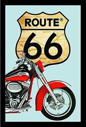 Close Up Route 66 - Specchio Red Bike, 22 x 32 cm