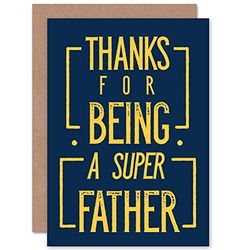 Wee Blue Coo FATHERS' DAY SUPER THANKS NEW ART GREETINGS GIFT CARD