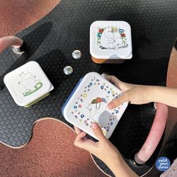 MOOMIN Kleine dag – set van 3 lunchboxen of snacks voor kinderen – klein, middelgroot, groot – past tussen hen – polypropyleen