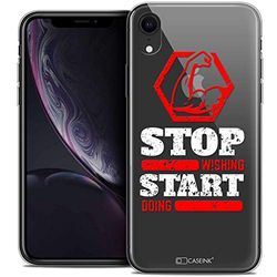 CASEINK fodral för Apple iPhone XR (6.1) fodral [kristallgel HD mönster kollektion citat design Start Doing - mjuk - ultratunn - tryckt i Frankrike]