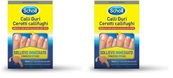 Scholl Cerotti Callifughi per Calli Duri, Cerotti Medicati con Acido Salicilico 40% per Rimuovere i Calli, Adatti ai Calli sulle Dita dei Piedi, 4 Cerotti (Confezione da 2)