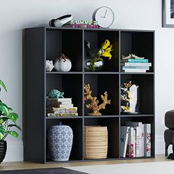 Vida Designs Durham Cube Boekenkast Opbergorganizer Woonkamer Boekenplank Home Kantoormeubilair (9 kubus, zwart)