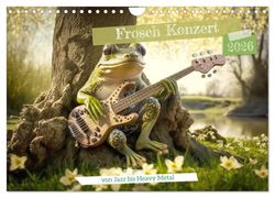 Frosch Konzert (Wandkalender 2026 DIN A4 quer), CALVENDO Monatskalender: Froschmusik für das ganze Jahr