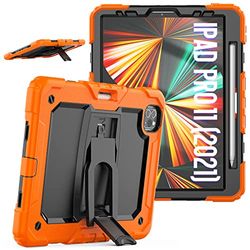 Carcasa para iPad Pro 11 2022/2021/2020/2018, Resistente Carcasa Protectora para iPad Pro 11 con Protector de Pantalla portalápices Correa