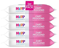 HiPP Babysanft Chusteczki nawilżane, delikatne pielęgnacyjne, 720 sztuk (3 sztuki po 5 x 48 chusteczek), z ekstraktem z migdałów organicznych, wyjątkowo przyjazne dla skóry, do delikatnego czyszczenia
