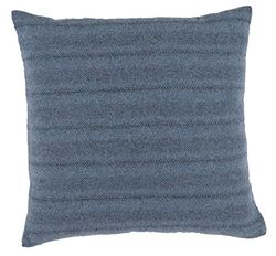 Biederlack Denim Cushion Funda de Almohada, Algodón Mixto, Blanco, 50 x 50 x 13 cm
