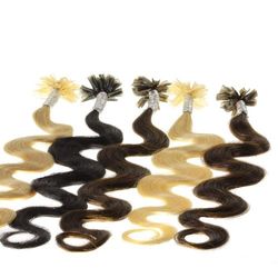 Just Beautiful Hair 200 Micro Loop Extensions con Anelli, Capelli Veri Remy Indiani 1g 50cm - 8 castano, 1x200 ciocche