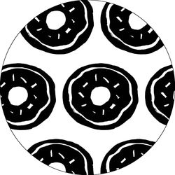Bonateks, Round Digital Printed Mouse Pad, Non-Slip Base, for Office and Home, Diameter:22cm