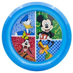 Plato infantil reutilizable de plástico de Mickey