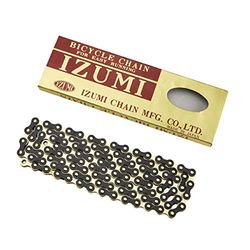 IZUMI Standard Gold/Black corrente padrão de 1/8 x 1/2 (116 elos), unissexo, dourado/preto, tamanho único