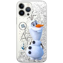 ERT GROUP mobile phone case for Apple Iphone 14 original and officially Licensed Disney pattern Olaf 004 optimally adapted to the mobile phone, with glitter overflow effect