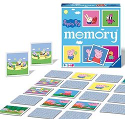 Ravensburger Peppa Pig Memory Game - Matching Picture Snap Pairs For Kids Age 3 Years Up - Educational Todder Toy