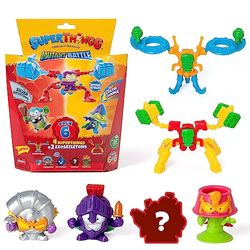 Superthings Mutant Battle Series Lot de 6 pièces Comprenant 4 SuperThings (1 Capitaine Argent) et 2 exosquelettes Lot de 6