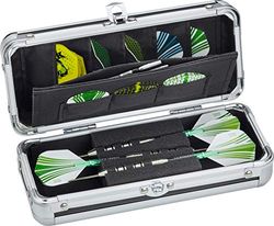Casemaster GLD Products Sole - Capa de alumínio para dardos de perfil fino com capacidade para 3 dardos de ponta de aço e ponta macia, possui bolsos integrados para outros acessórios, cor