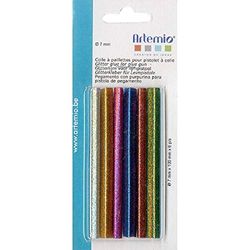 Artemio Set of 6 Glitter Glue Refill, 17.5 x 7.5 x 1 cm Multi-Coloured