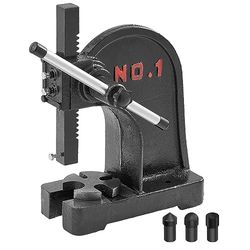 VEVOR Presse à Crémaillère, Presse à Arbre Manuelle de 1 tonne, Hauteur Maximale de 150 mm, Presse Manuelle de Précision Robuste en Fonte, pour l'Estampage, le Pliage, l'Étirement et le Formage