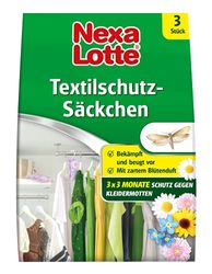 Nexa Lotte Protector Textil para Proteger Las polillas, Combatir y repeler, 3 Meses, con Aroma a Flores, 3 Bolsas