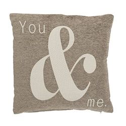 Premier Housewares Cushion You and Me - Natural