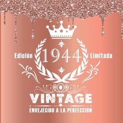 Memorias de una Vida Espléndida: Libro de Oro 80 Años - 1944 Vintage Rose Gold: 120 Páginas en Blanco, Formato Cuadrado