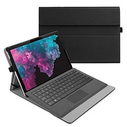 Fintie Hoes voor Microsoft Surface Pro 7/Pro 6/Pro 5/Pro 4/Pro 3 12,3 inch Tablet - Multi-kijkhoek Hoogwaardige Case Beschermhoes, Compatibel met Type Cover Toetsenbord, (*Zwart)