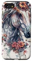 Horse With Flowers In Mane Case for iPhone SE (2020) / 7 / 8