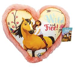 Joy Toy Spirit Run Wild Coussin en Peluche en Forme de cœur 33 x 33 cm, 19374, Multicolore, 1 Unité (Lot de 1)
