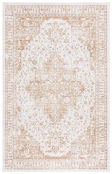 Safavieh Tappeto tradizionale, lavabile in lavatrice e antiscivolo, per le zone ad alto passaggio - Arizona Collezione, tappeto a pelo corto, beige e oro, 240 x 300 cm