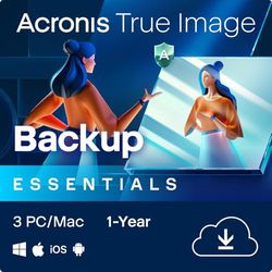 Acronis Cyber Protect Home Office 2023 , Essentials , 3 PC/Mac , 1 año , Windows/Mac/Android/iOS , Seguridad y copia de seguridad en Internet , Envio por correo electrónico