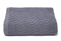 Sallyjacquard 10 Toallas de Rizo Sally Jacquard, Onda Gris Oscuro, 90 x 140 cm