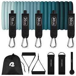 Retrospec Bandas de Resistencia de Tren con Asas, Anclaje de Puerta, Bolsa de Transporte para Mujeres y Hombres, Juego de 5 Unidades
