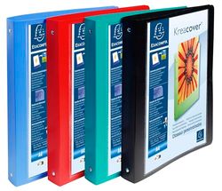 Classeur 4 anneaux 30mm polypropylene opaque 7/10e krea cover - a4 maxi