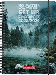 BRUNNEN Diario scolastico "Get Up" 2023/2024, 2 pagine = 1 settimana A5, multicolore