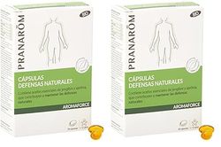 PRANAROM - Aromaforce - Cápsulas de Defensas Naturales con Aceites Esenciales de Jengibre y Ajedrea de Montaña - BIO - 30 Cápsulas (Paquete de 2)