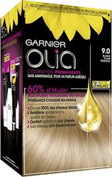 Garnier Olia Coloração permanente à l'Huile Sans Ammoniaque Blond, 9,0 Blond Clair Radieux