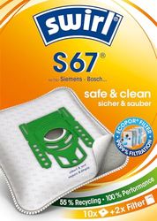 Swirl s 67 microPor plus bosch/siemens 10 pièces + 2 filtres