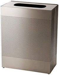 Rubbermaid Commercial Products Silhouettes Large Rectangle Waste Container 85 Litre Stainless Steel FGSR18SSPL