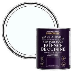 Rust-Oleum Peinture Blanche Résistante à l'eau pour Faïence de Cuisine, Finition Mate - Glacier 750ml