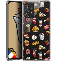 Caseink fodral för Samsung Galaxy A72 4G/5G (6.7) [HD gel tryckt i Frankrike Foodie Design Fast Food Collection - mjuk - ultratunn]