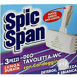 Spic & Span Set 12 Tavoletta x3 con candeggina Prodotto per la Pulizia della casa, Multicolore, Unica