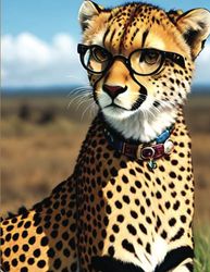 Cheetah Notebook, Graph Paper, 1 x 4 inch, 120 Pages, Size 8.5 x 11 inch: Perfect Notebook for Kids, Teens, Adults and Animal Lovers