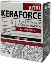 Dietmed | Keraforce Vital - 30 Cápsulas | Con Queratina, Saw Palmetto & Colágeno | Cabello y Uñas