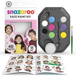 Snazaroo 1172007 make-up set voor meisjes, make-up palet met borstel, spons en instructies, 8 kleuren