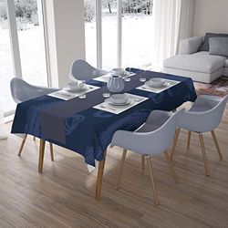 Bonamaison Kitchen Decoration, Tablecloth, Blue, 140 x 200 Cm - Designed and Manufactured in Turkey