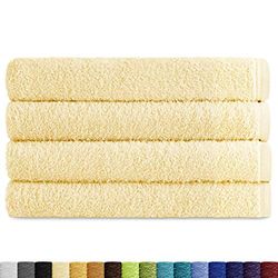 Eiffel Textile Badstoffen handdoeken, 400 g, Egyptisch katoen, 100% natuurlijk, douche, 70 x 140 cm, 4