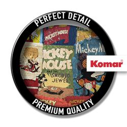 Komar Disney Self-Adhesive and Contour Cut Fleece Photo Wallpaper Mickey Head Billboard - Size: 127 x 127 cm - Wall Sticker Design Decoration