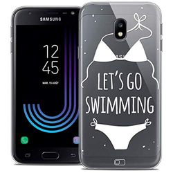 Caseink fodral för Samsung Galaxy J3 2017 J320 (5) fodral [Crystal Gel HD Collection Summer Design Let's Go Swim - mjuk - ultratunn - tryckt i Frankrike]