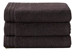 De Witte Lietaer 199530 Wellness Lot de 3 Serviettes Coton Marron 50 x 100 cm