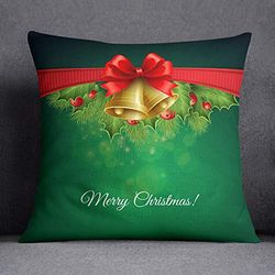 Bonamaison Fundas Navideñas para Cojines, Polyester, Multicolor, 45x45 Cm